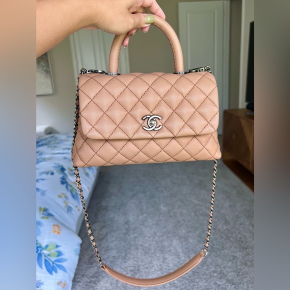 Chanel Coco Handle Small Caviar in Caramel with Rustic Hardware - Picture 11 of 16